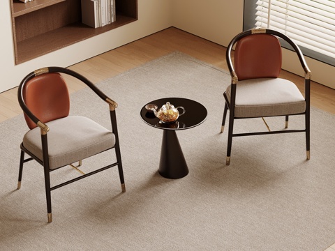 新中式餐椅 木制餐椅 餐椅 边几 原几su模型