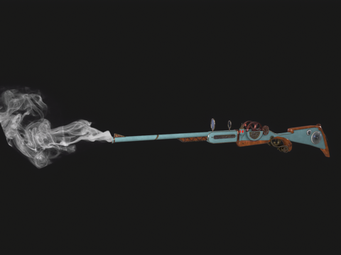  复古火枪 枪械 游戏装备 老式步枪 来复枪 蒸汽朋克枪3d模型 