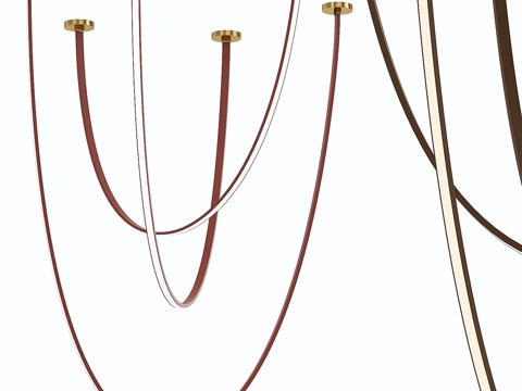  Womo皮革LED吊灯3d模型 