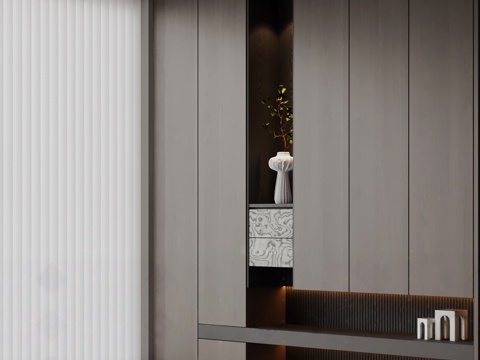  意式鞋柜3d模型 