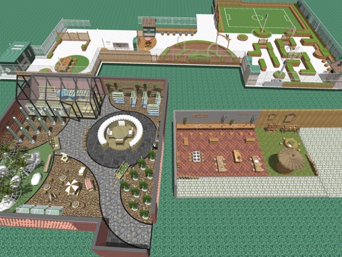 儿童工坊种植园免费su模型