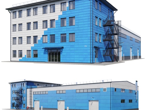  工厂建筑V23d模型 