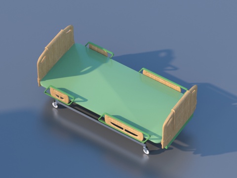  医疗床 手术床 推床 救急床3d模型 