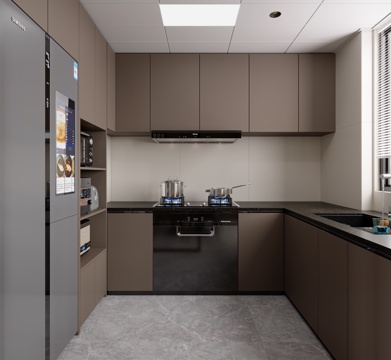  意式轻奢厨房3d模型 