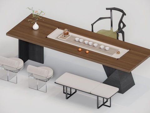  现代意式茶桌3d模型 