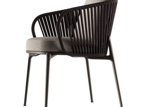  Poliform现代休闲椅 藤编休闲椅 户外椅013d模型 