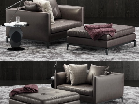  Minotti Andersen双人椅3d模型 
