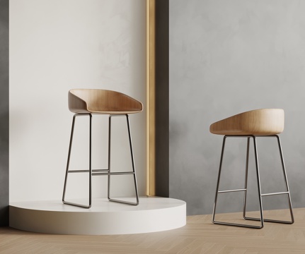 现代简约吧椅 吧凳su模型