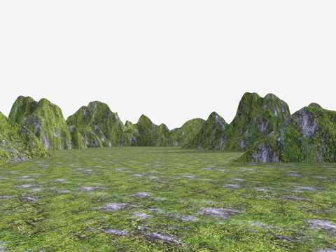  群山山脉 山体 山地 公园景观 地形 山地公园 自然山体 微3d模型 