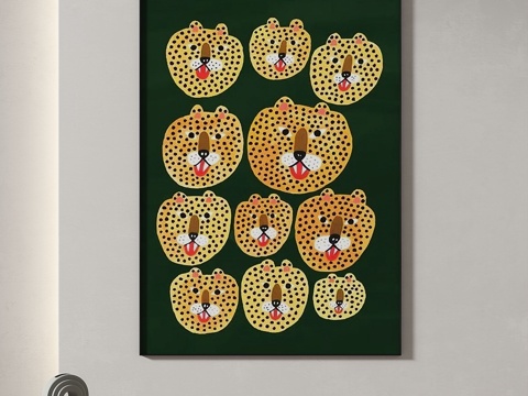  现代，简约，抽象，轻奢，装饰画3d模型 