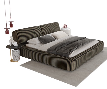  现代单人床 儿童床3d模型 