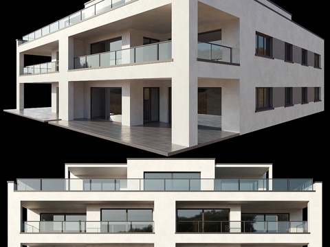  现代住宅043d模型 