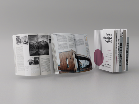 书籍摆件su模型