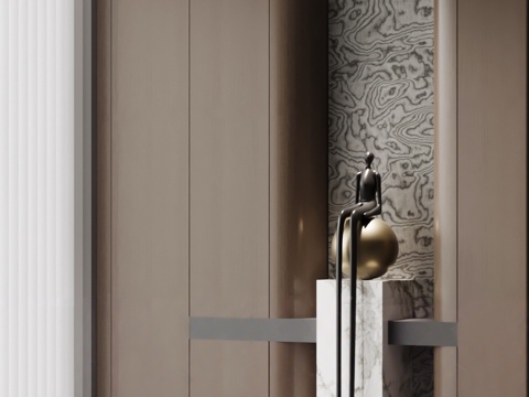  意式入户玄关3d模型 