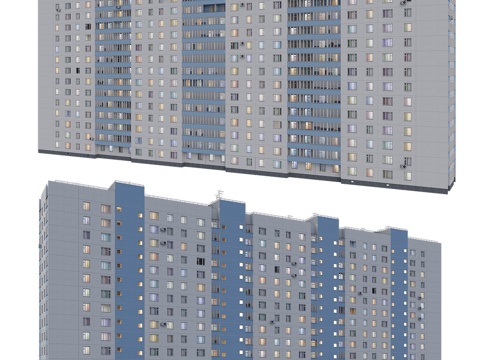  P-30 14层4单元3d模型 