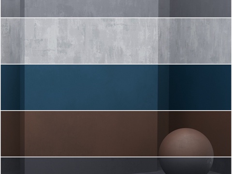  5种材质（无缝）- 石材、灰泥 - 套装163d模型 