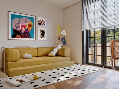  中古风书房3d模型 