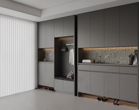  意式鞋柜3d模型 