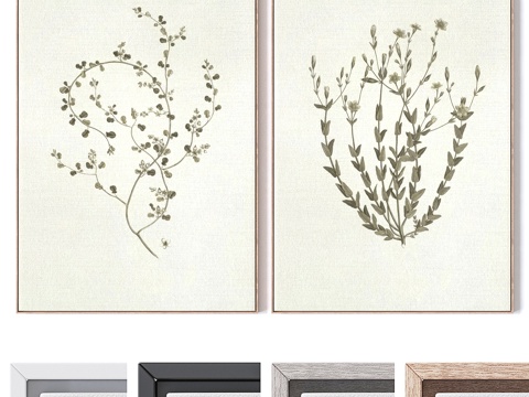  现代装饰画3d模型 