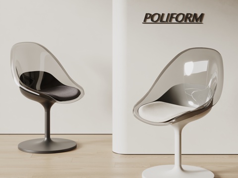 poliform现代休闲椅 椅子 透明吧椅 玻璃吧椅3d模型