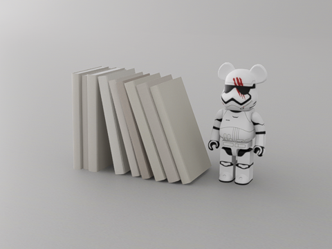 书籍摆件su模型