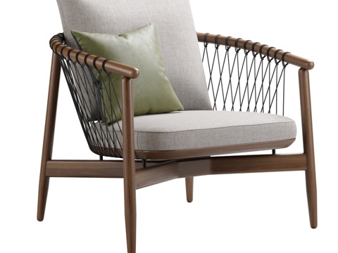  十字纹休闲椅3d模型 