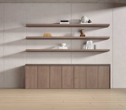  中古风边柜 矮柜 挂画3d模型 