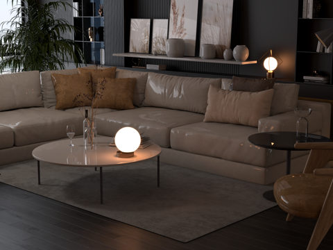  高级感组合沙发3d模型 