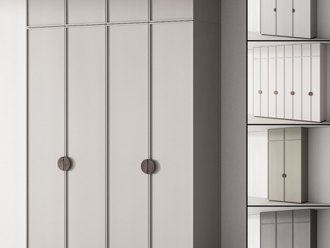  231款橱柜家具 08模块化衣柜3d模型 