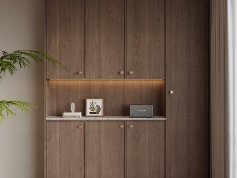 中古风鞋柜3d模型