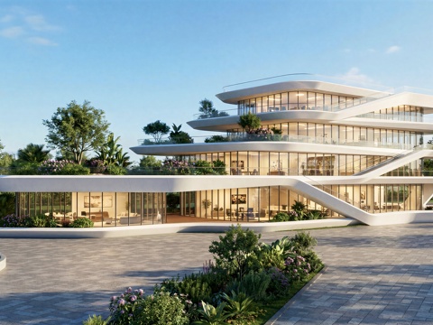 酒店商业su模型