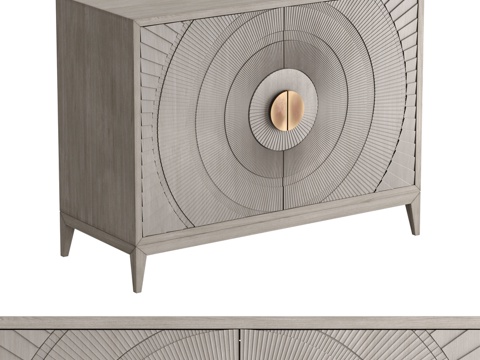  Auberge雕花装饰抽屉柜3d模型 