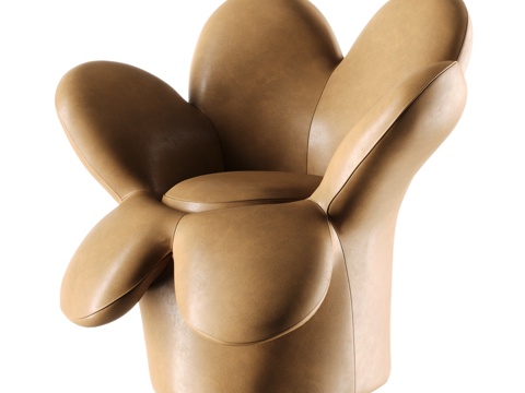  现代单人花瓣沙发 花瓣椅 造型椅 创意休闲椅3d模型 