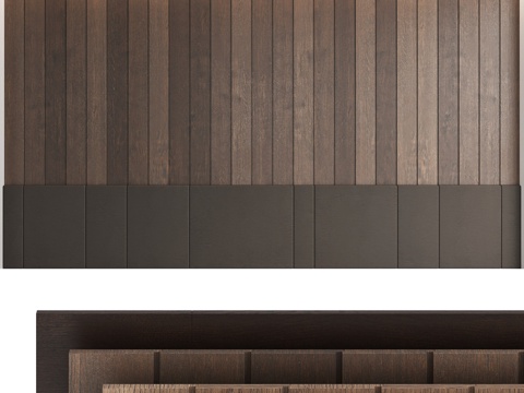  装饰墙板套装123d模型 