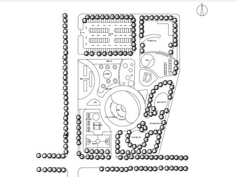  口袋公园平面图效果图  口袋公园平面图cad施工图 
