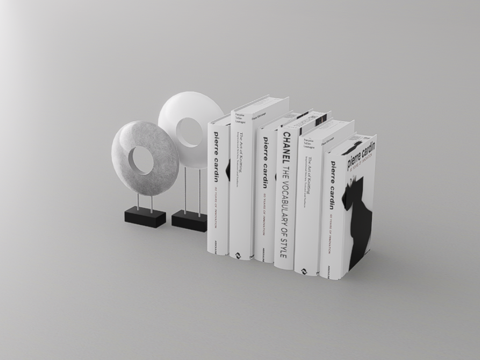 书籍摆件su模型