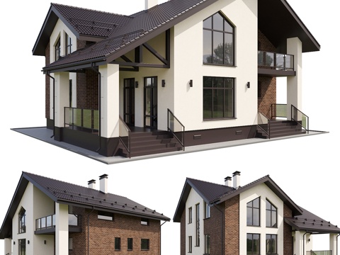  乡村小屋3d模型 