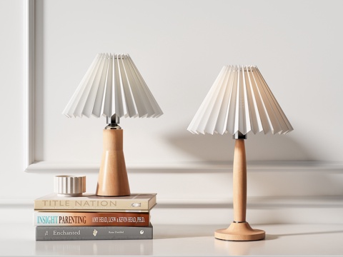 台灯 实木台灯su模型