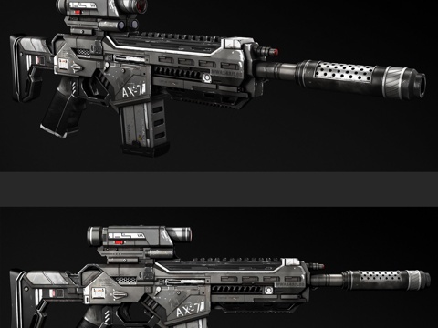  科幻步枪 步枪 枪3d模型 