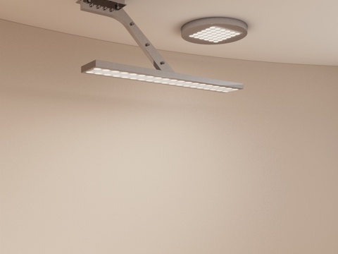  现代金属吸顶灯 办公室吸顶灯 异形吸顶灯 工装吸顶灯3d模型 