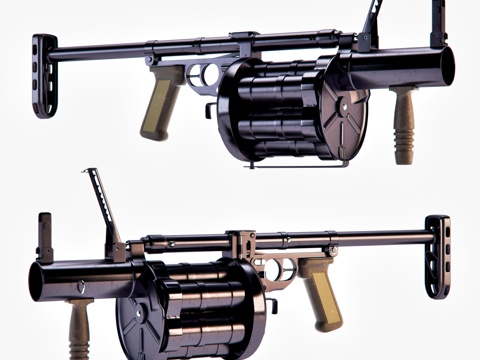  现代榴弹枪 榴弹枪3d模型 