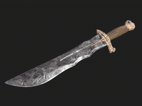  短刀 匕首 骨刀 武器 冷兵器 游戏装备 古代兵器 战刀3d模型 