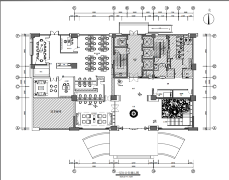 1500㎡办公室 最新全套施工图 效果图合集cad施工图