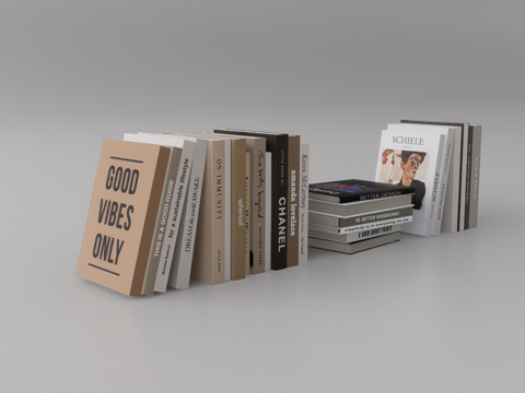 书籍摆件su模型