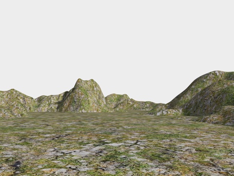  群山山脉 山体 山地 公园景观 地形 山地公园 自然山体 微3d模型 