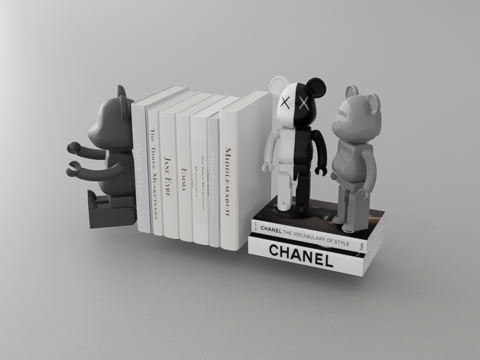 书籍摆件su模型