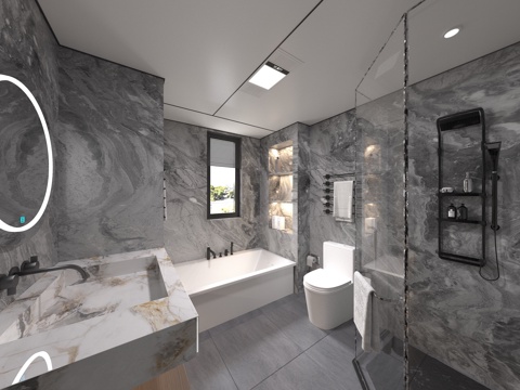 现代卫生间3d模型