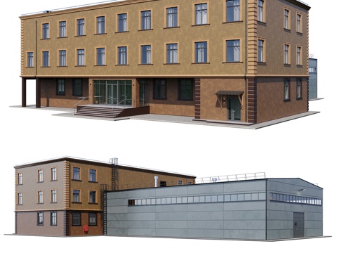  工厂建筑V13d模型 