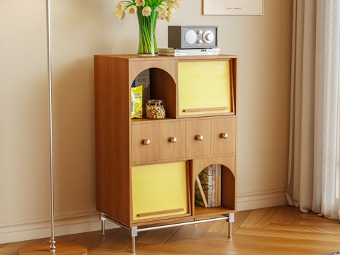  斗柜 储物柜 边柜 书柜 置物柜 摆件3d模型 