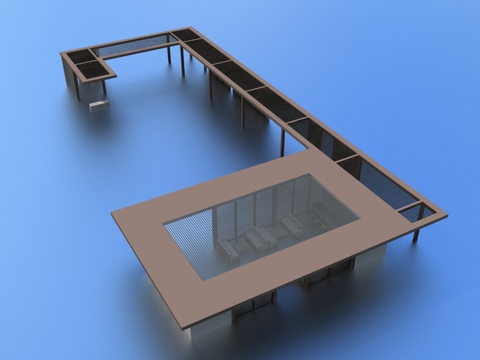  新中式景观亭3d模型 